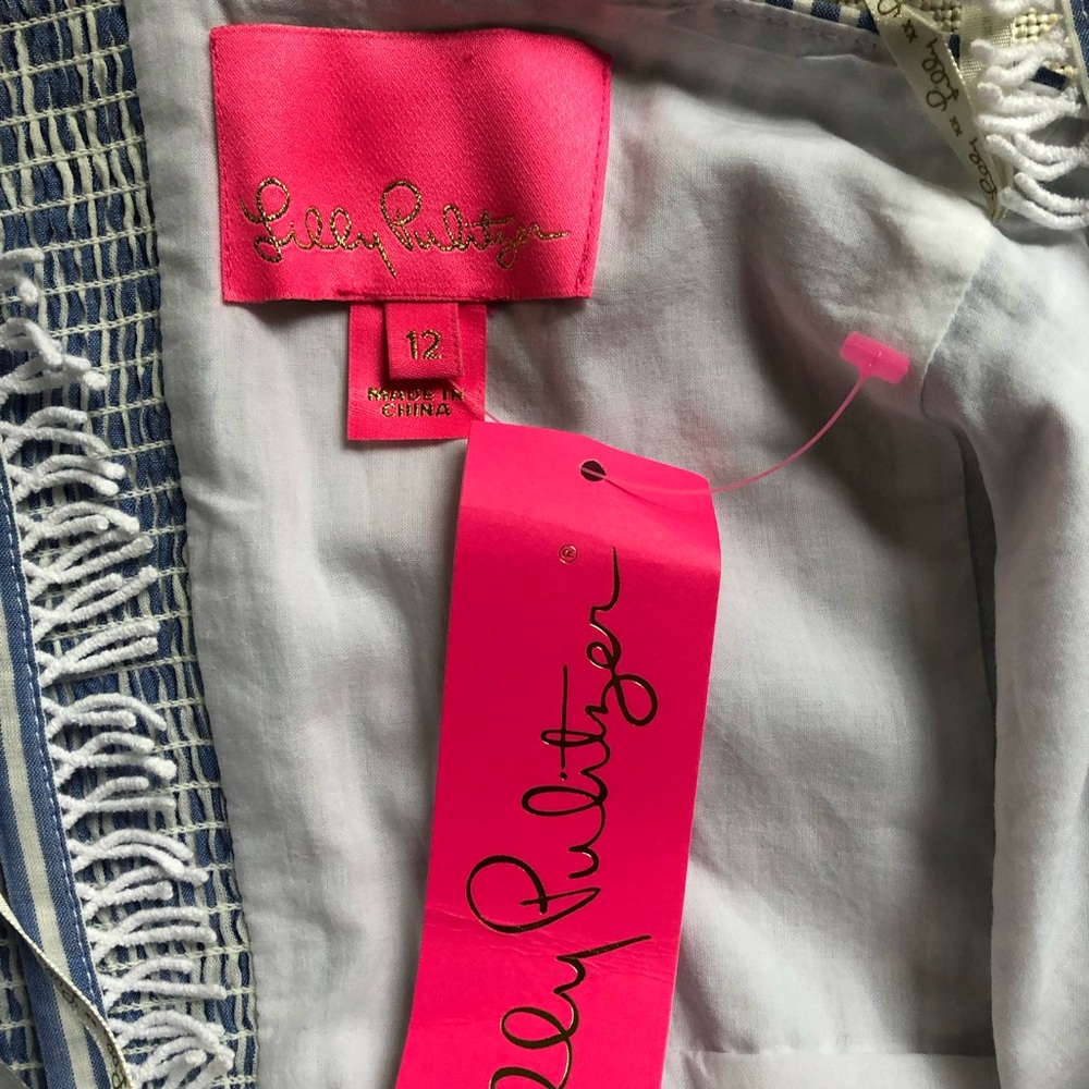 Lilly Pulitzer Maxi Dress Stripe Summer Jasmyn US 12 - Picture 12 of 13